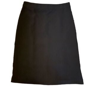 Black career midi skirt